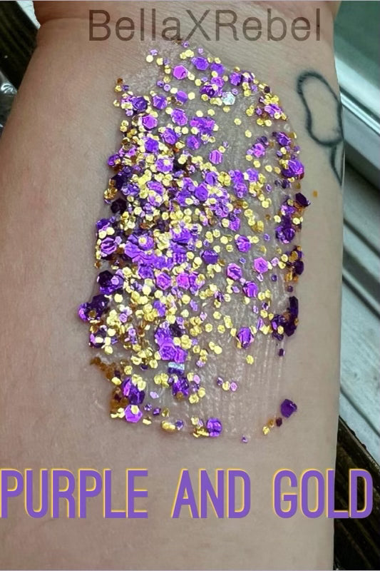 Purple and Gold Glitter