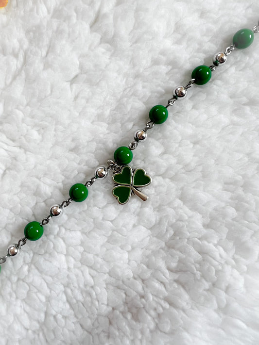 Lucky Shamrock Charm Choker