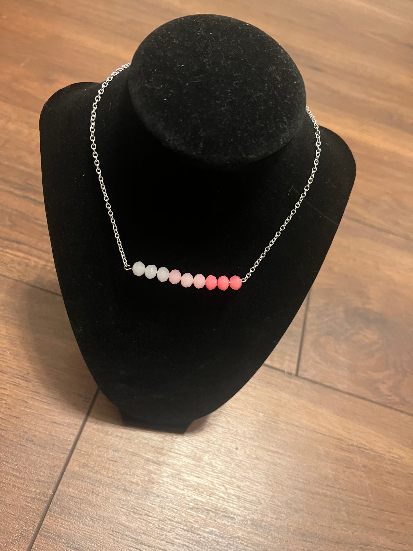 Pink Ombré Bar necklace