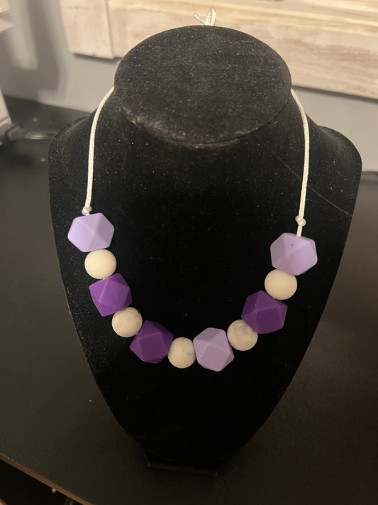 Lilac Silicone Bubblegum Necklace