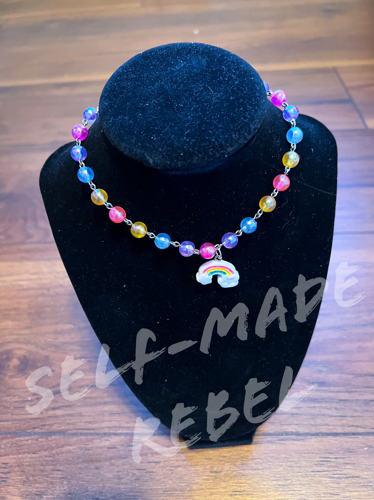 Rainbow Pendant Choker